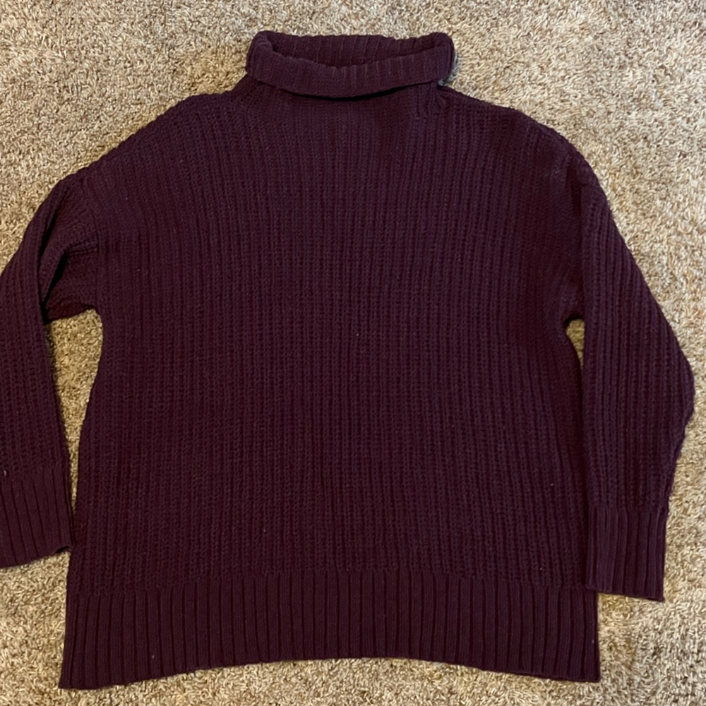 Aerie Oversized Sweater - Rich Burgundy